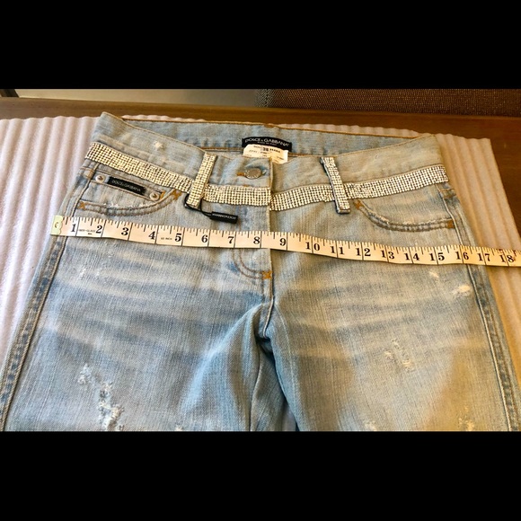 DOLCE & GABBANA CRYSTAL JEANS $475 NEW 38 - Picture 10 of 14